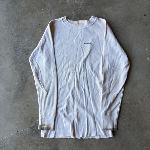 VINTAGE Y2K CARHARTT WAFFLE KNIT LONG SLEEVE THERMAL WARM FALL WINTER MEN MEDIUM - Picture 1 of 6